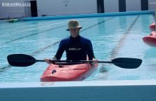 Sam Richardson, Outdoor Education, in the school's swimming pool